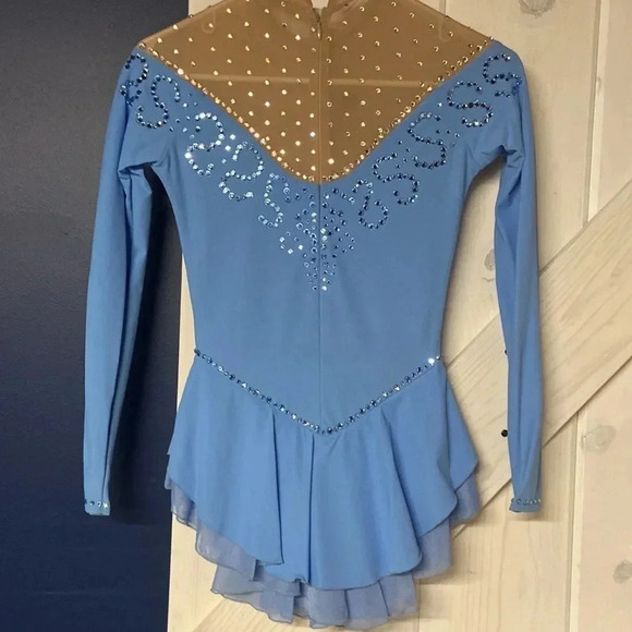 Figure Skating Custom Rhinestone Competition Long Sleeve Dress - Picture 5 of 10